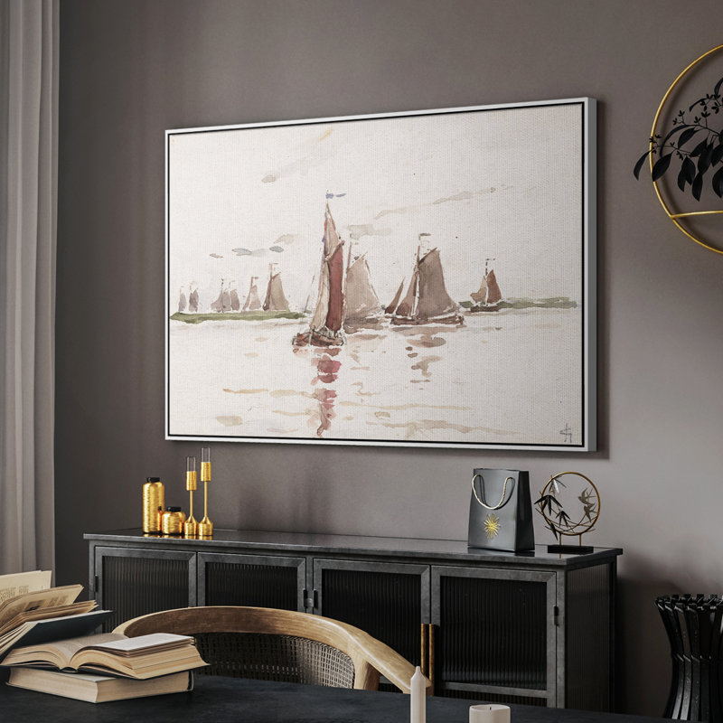 «Vintage Nautical - Cxxv» sur, Blanc, H 25 po x l 37 po