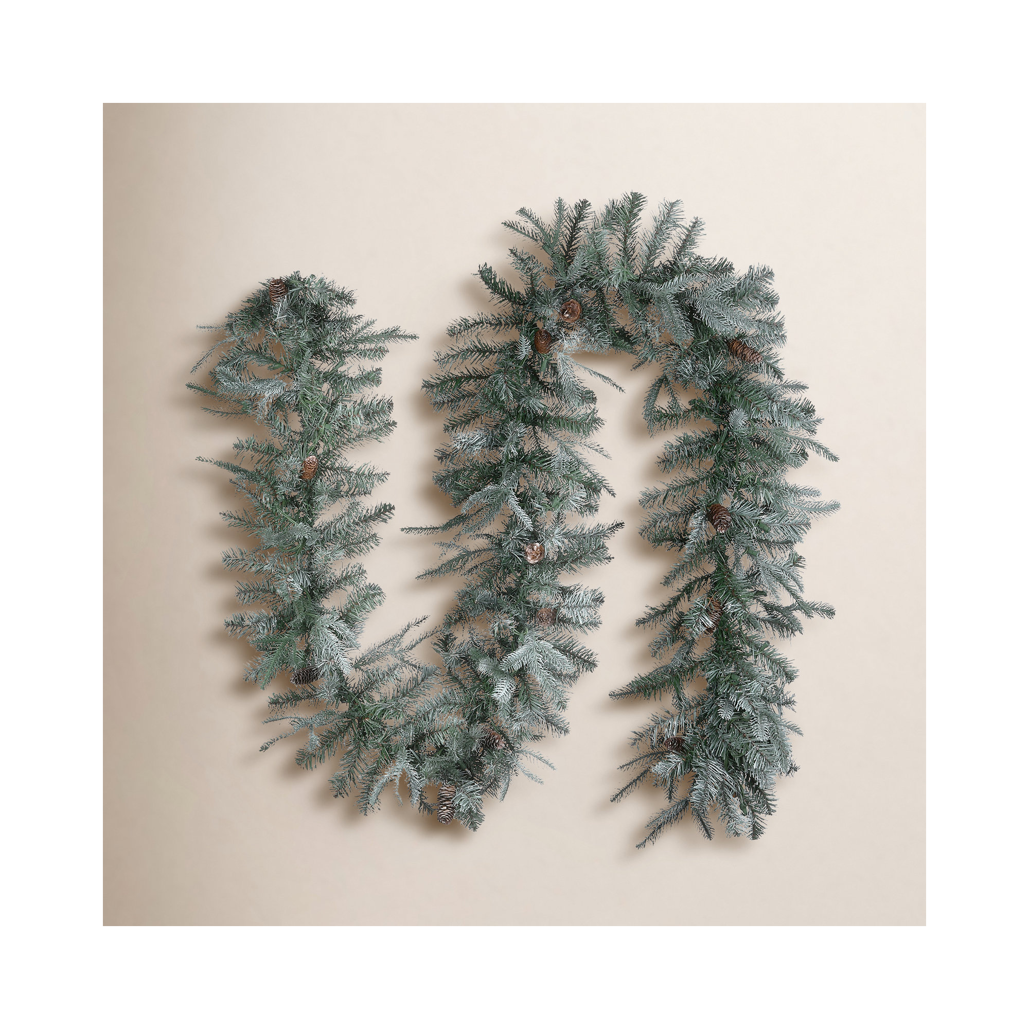 9' Frosted Arctic Spruce Pre-Lit Christmas Garland 