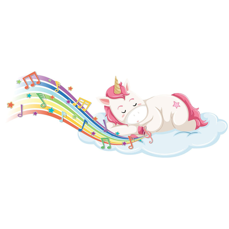 Papier peint de qualité supérieure - Licorne rêveuse, L 96 po x l 120 po