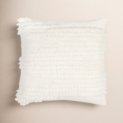 Emberly Ruffled Cotton Throw Pillow