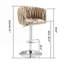 Tabouret de bar pivotant à hauteur ajustable avec dossier tissé et repose-pieds-995998634