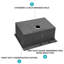 Évier de cuisine 28 po x 22 po x 10 po à cuve simple encastrable 28 po en acier inoxydable de calibre 16