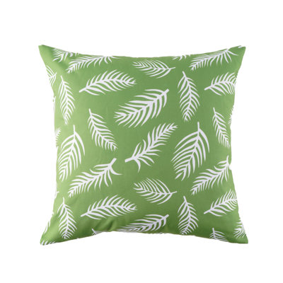 Green Leaves Outdoor Square Toss Cushion