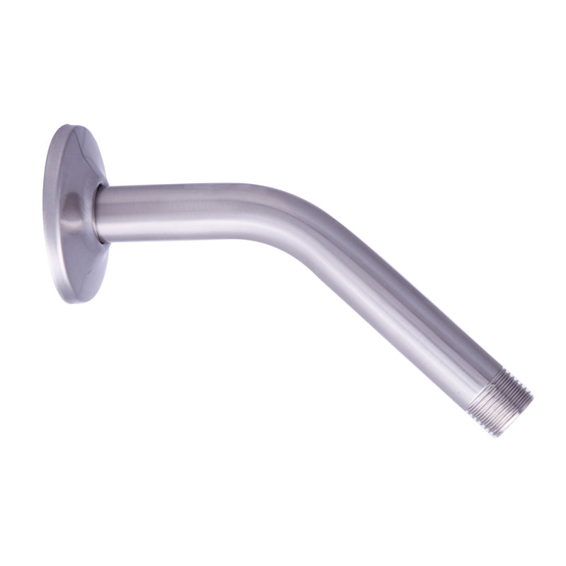 Bras de douche inclinable 7,25 po avec bride, Nickel brossé
