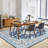 Washable Area Rug for Living Room, Bedroom, Dining, Vintage, Non-Slip, Stain-Resistant, Grey-591312598