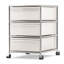 Classeur en acier à 3 tiroirs avec roulettes H 24 po x l 16,3 po x P 20,5 po (1 ensemble)-23713482