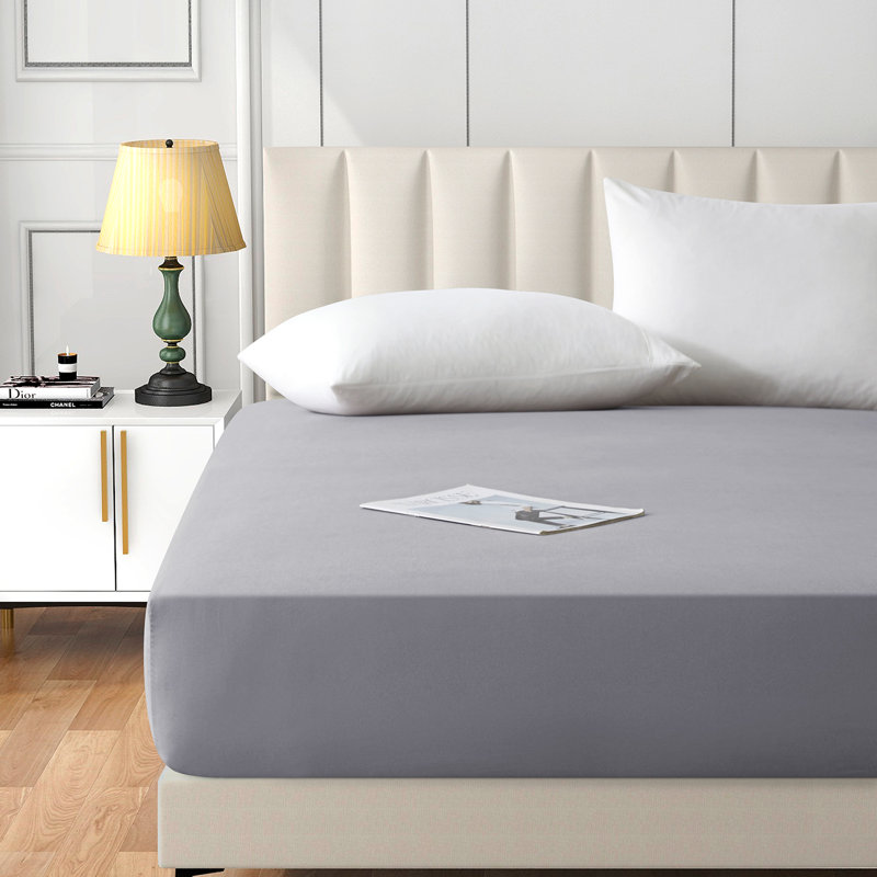 Angeliza Microfiber Standard Fitted Sheet, Kingsize (5'), Silver