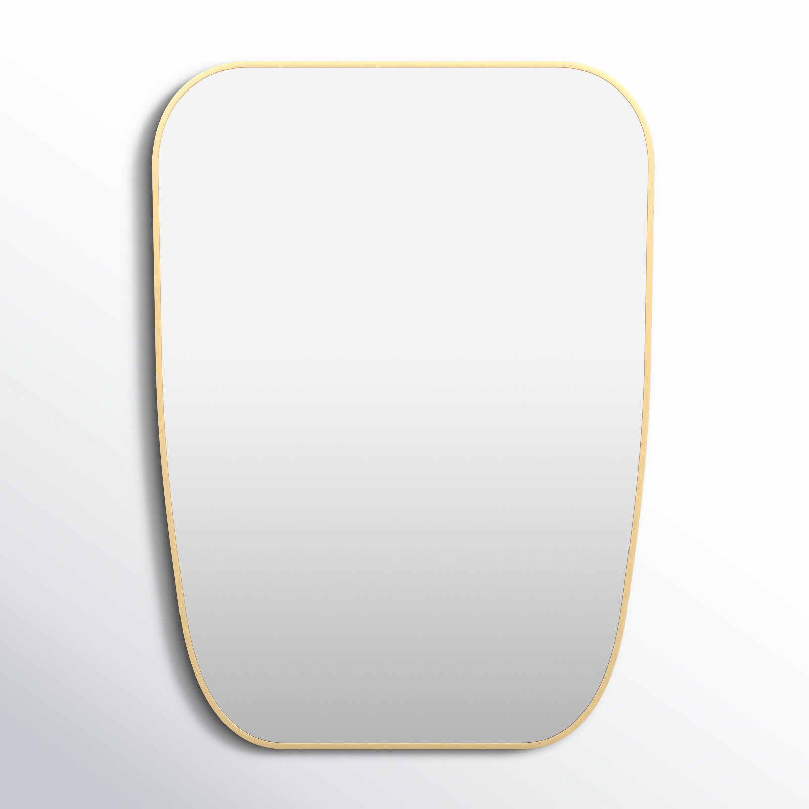Sirona Metal Asymmetrical Wall Mirror, Gold
