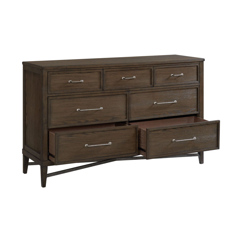 Raaya 7 Drawer 66" W Solid Wood Dresser
