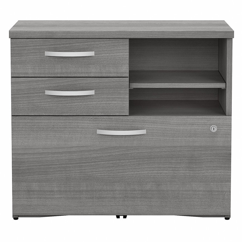  Armoire de rangement avec tiroirs et tablettes Business C Studio C Ringold, Gris platine