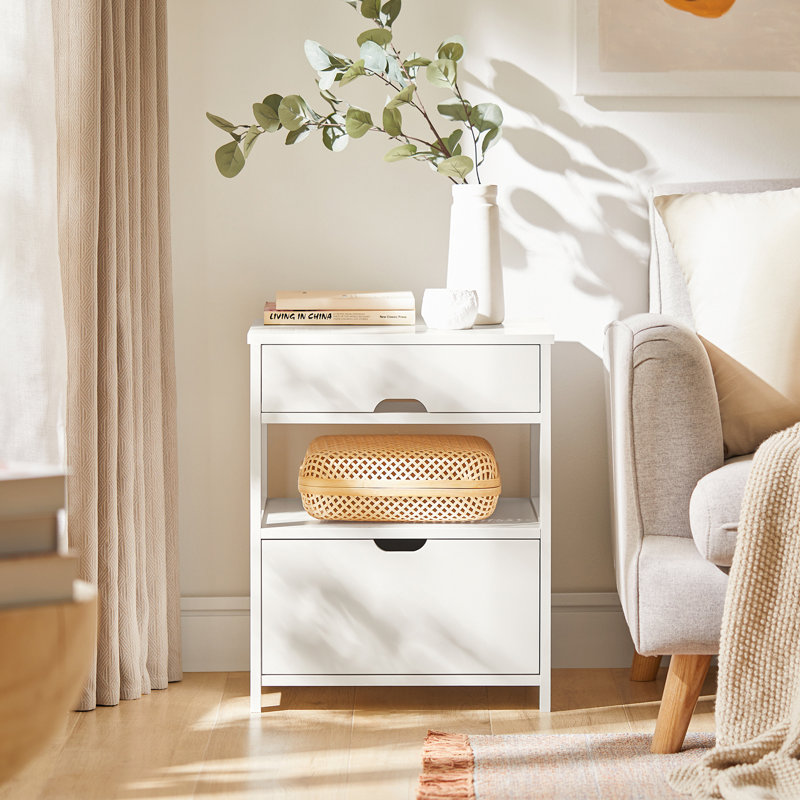 Eilish 2 Drawers Bedside Table