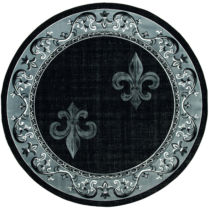 Goines Synthetic Indoor Rug, Round 7'10"