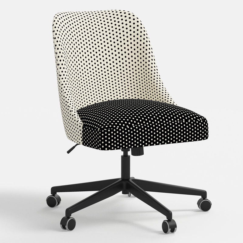 Chaise de bureau, Combo à pois noir et blanc