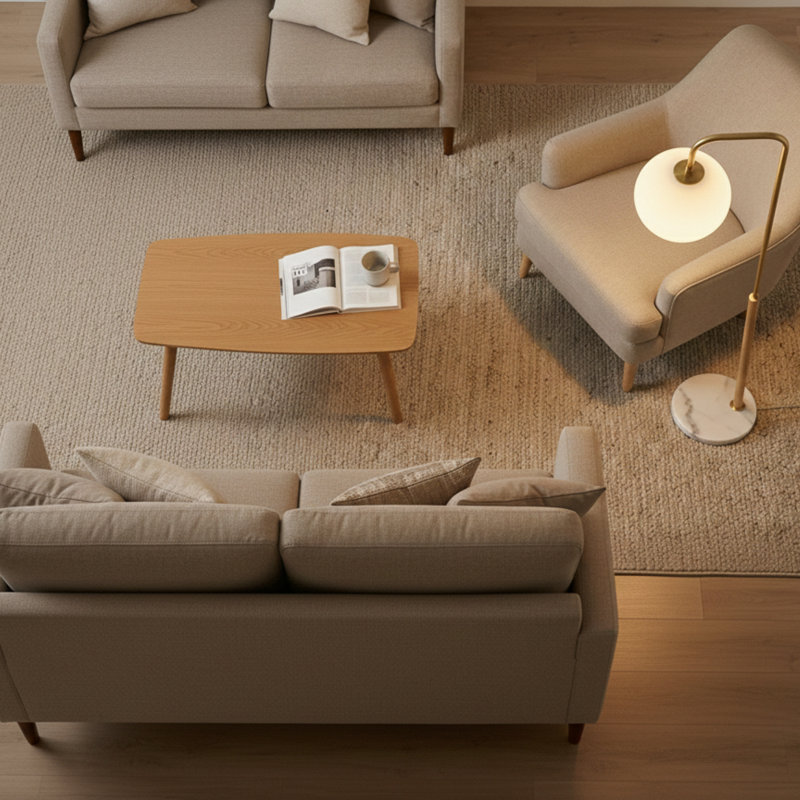 Lampe sur pied avec abat-jour blanc Aldona