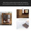 Armoire d'appoint Mid-Century moderne brune avec tablette de rangement