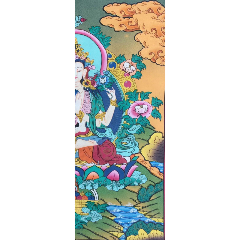 Chenrezig | Avalokiteshvara Thangka (Brocadeless Thangka)