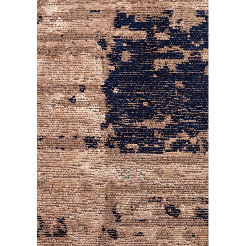 Amling Abstract Hand Loom Indoor / Outdoor Area Rug, Rectangle 5'3" x 7'6"