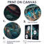 Bioluminescent Spiral Oceanic Astrolabe II - art mural bleu-566926179-566926191-566926187