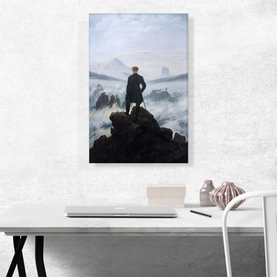 «The Wanderer Above the Sea of Fog 1818» par Caspar David Frederich, reproduction d'art sur toile tendue