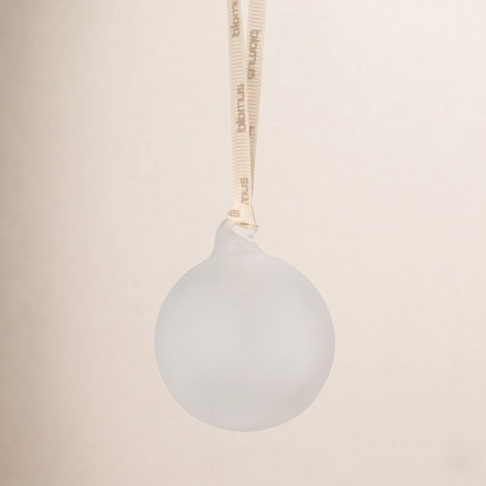 JUHLA 3" Glass Bauble, Cream