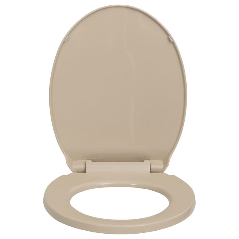 Rohando Soft-Close Elongated Standard Toilet Seat, Beige