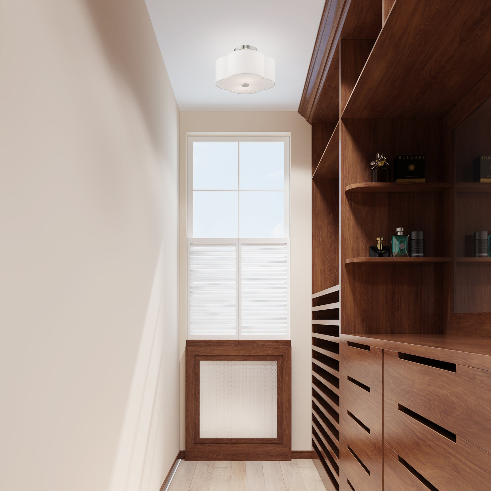 Vino 2 Light Semi Flush Mount, 8.5" H x 13" W x 13" D