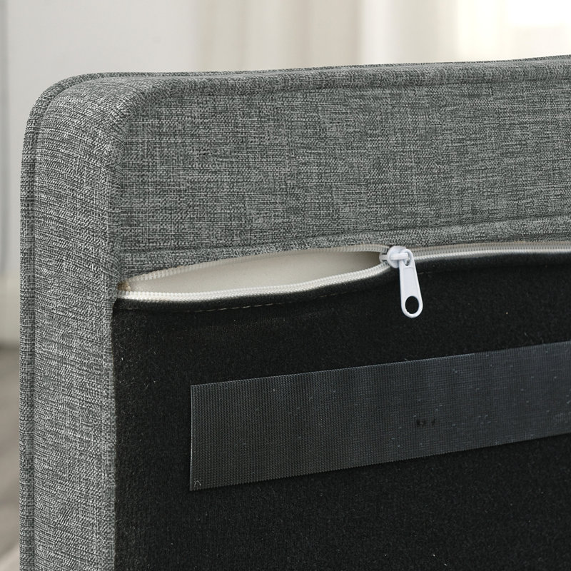 Elegant Rectangular Pet Bed, Light Gray