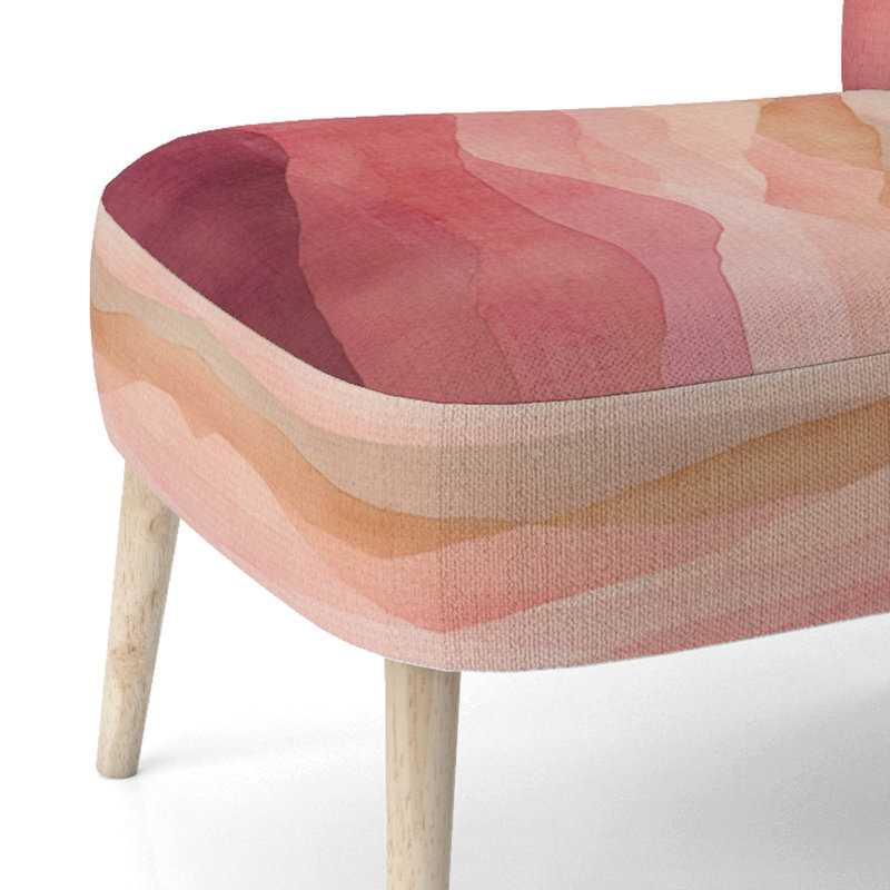 Chaise rembourrée Abstract Landscape, Side Chair Armless