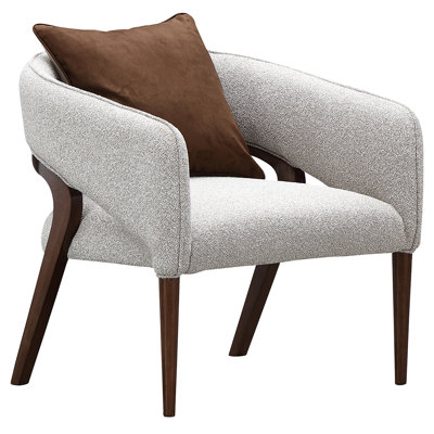 Houston Accent Chair - Pebble/Walnut