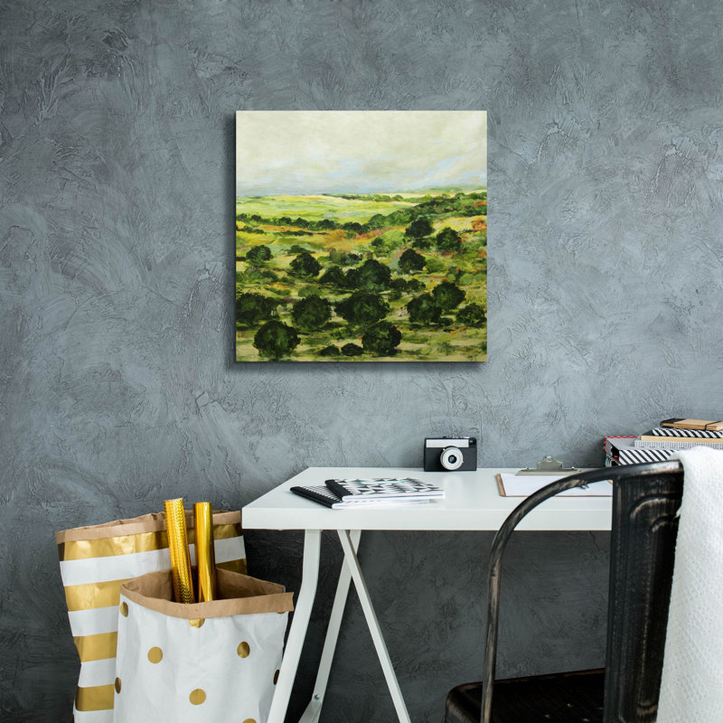  «Broom Croft» par Allan Friedlander, art mural sur toile, 18 po x 18 po