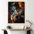 Toile avec cadre flottant or