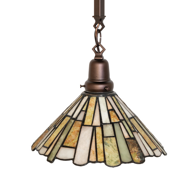 13" Wide Delta Jadestone Pendant