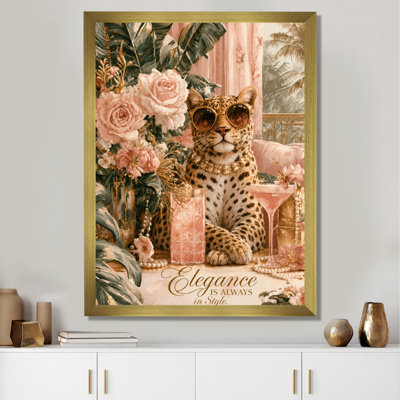 L'élégance est toujours à la mode - Décoration murale glamour sur toile léopard