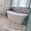 Cloud 62" x 29.875" Freestanding Soaking Solid Surface Bathtub with Wetmar Bio-70767156-110843007