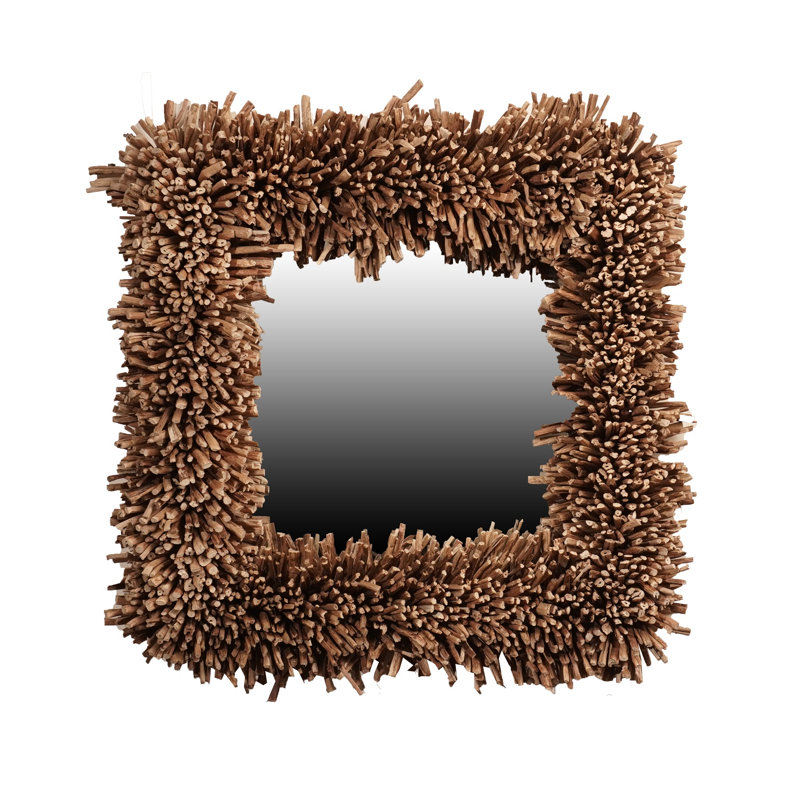 Alfrida Waterhyacinth Square Mirror, 34.3" x 34.3"