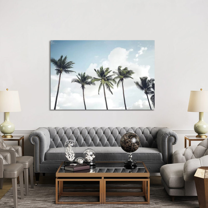 Blowing Palms by Honeymoon Hotel - Wrapped Canvas Print, 152.5 cm H x 101.5 cm W