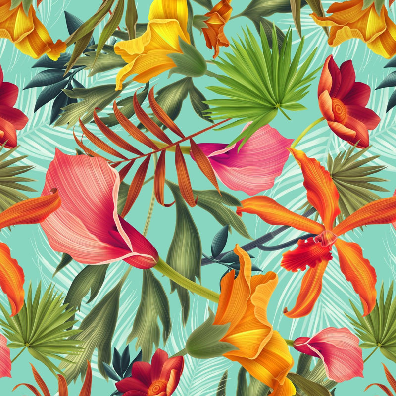 Tiki Decor Hawaiian Wallpaper