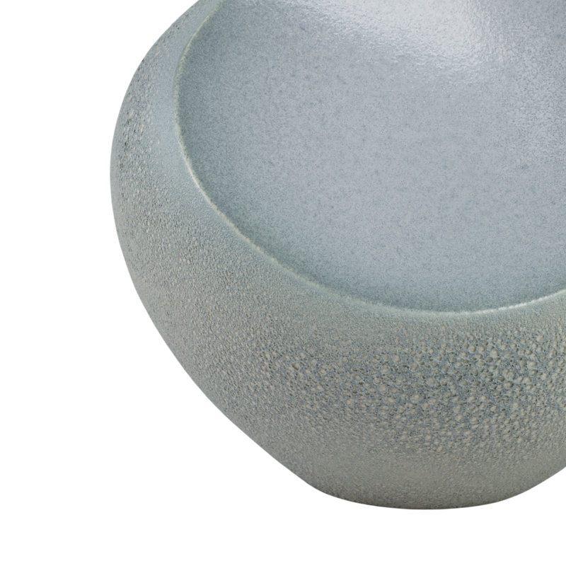 Vase de table artistique en céramique à centre ouvert pour présentation décorative - Grand vase sculptural pour composition florale dans le salon - Vert