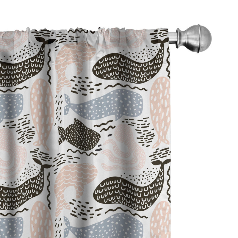 Panneau coulissant semi-diaphane avec passe-tringle Whale, 28 po x 63 po