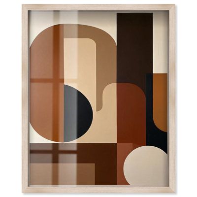 Décoration brune moderne Andaei III Shadowbox par Art Remedy, cadre blond, 24 x 30