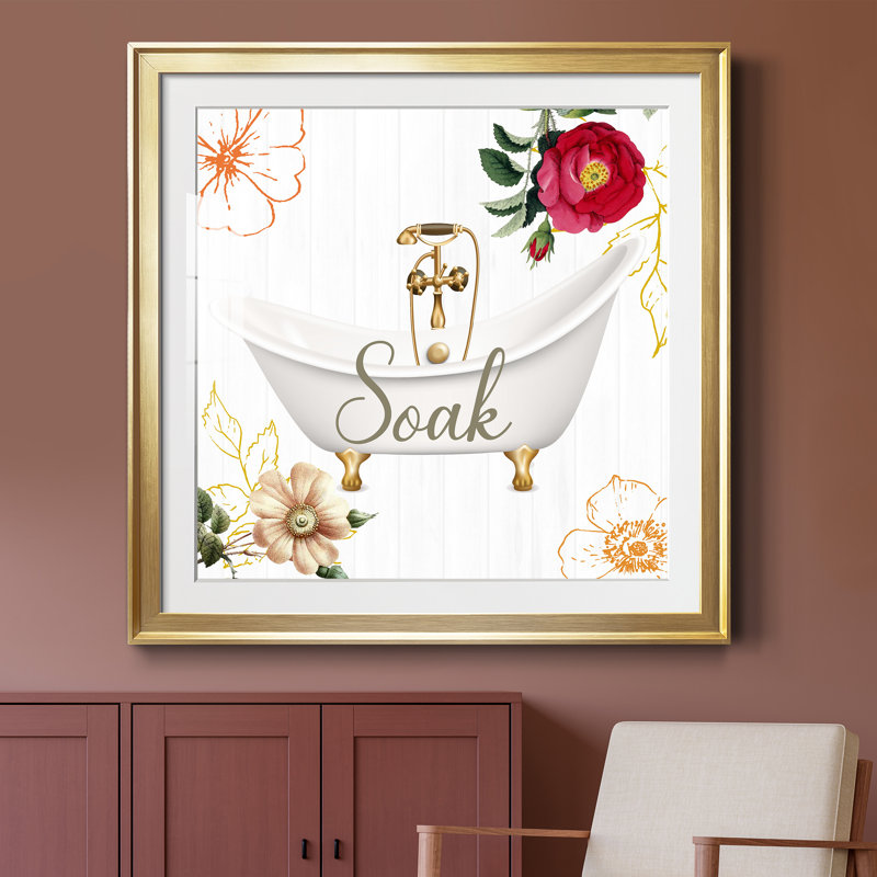 Soak - impression encadrée, H 26,5 po x l 26,5 po x P 1,5 po, Cadre doré
