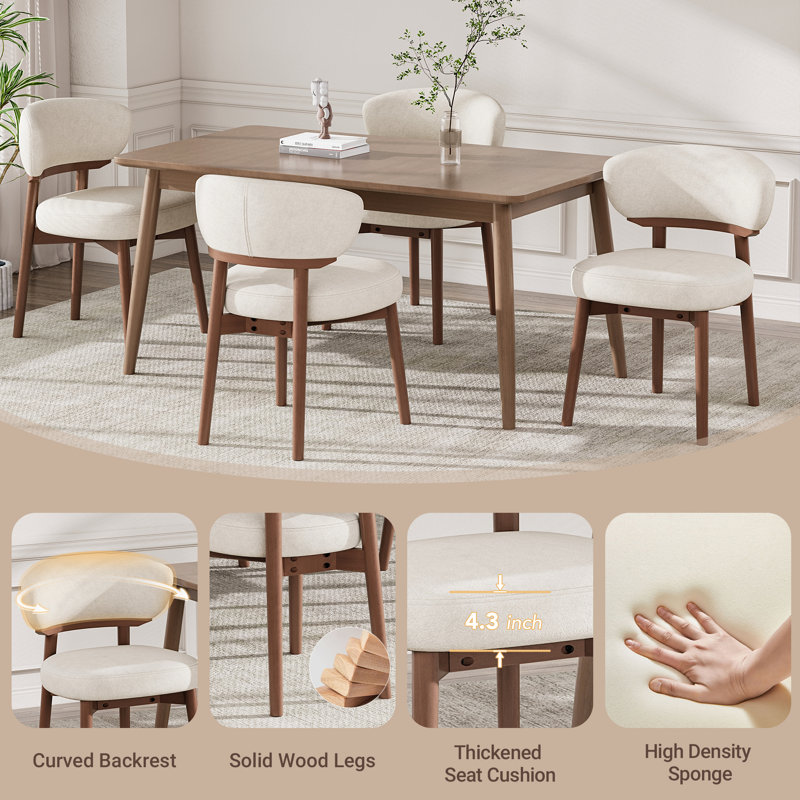 Chaise d'appoint Cleona, Beige
