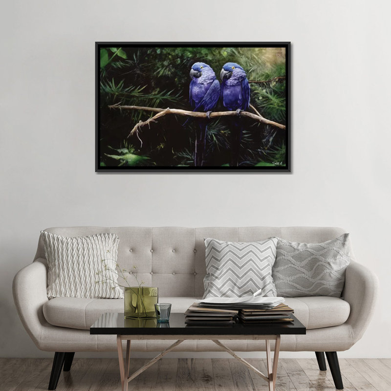 «Twins», impression sur toile, H 18 po x l 26 po x P 1,5 po, Toile avec cadre noir, Pas de tapis