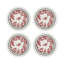 Christmas Berries Vegan Leather Round Pebble Placemat-535729861