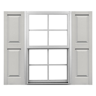 Mid-America Vinyl, TailorMade Two Equal Panels, Raised Panel Shutters, w/Shutter-Loks