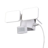 Led Flood Security Light With Gfci Outlets& Motion Sensor, Dusk To Dawn, 5000k Daylight