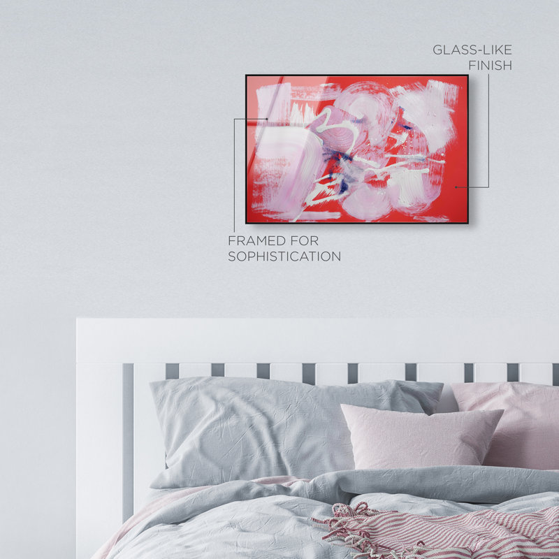 Passion Fruit Berry Blend Canvas Abstract Print by Oliver Gal, 11"H x 16"W, Black Frame