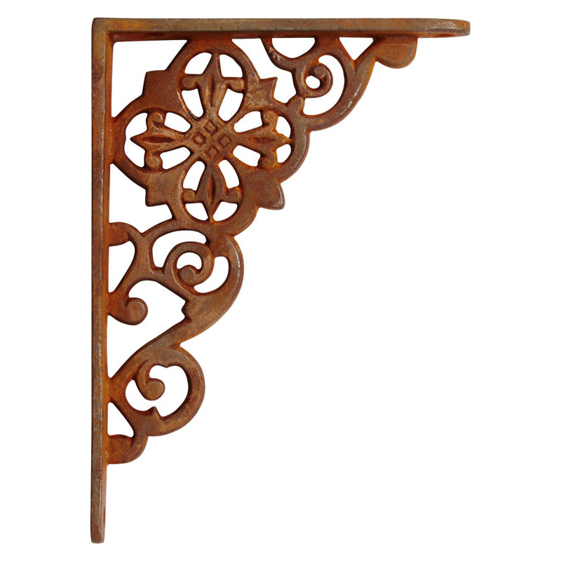 Rustic Bronze Cast Iron Decorative Shelf Bracket