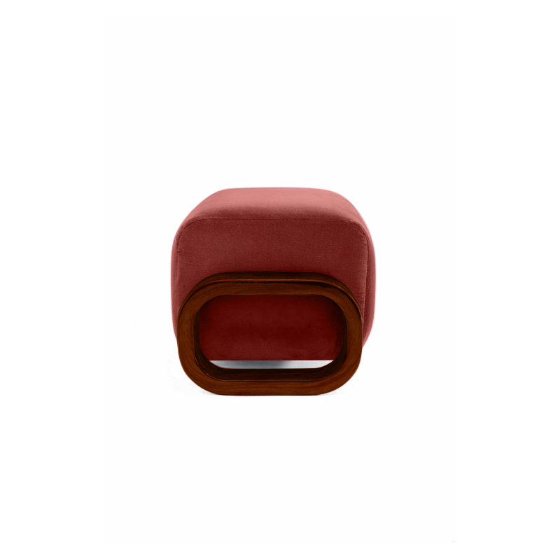 Cayenne Ottoman, Bittersweet Velvet