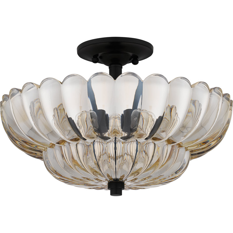 Libbie 4-Light Mottled Cocoa Semi-Flush Mount